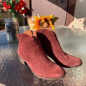 Lucky Brand Suede Booties Size 7.5